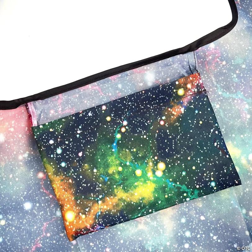 Wrapables Large Foldable Tote Nylon Reusable Grocery Bags, Galaxy