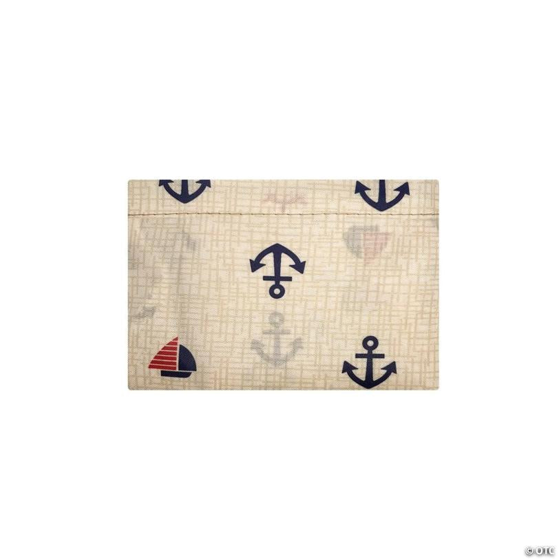 Wrapables Large Nylon Reusable Shopping Bag, Anchors Away