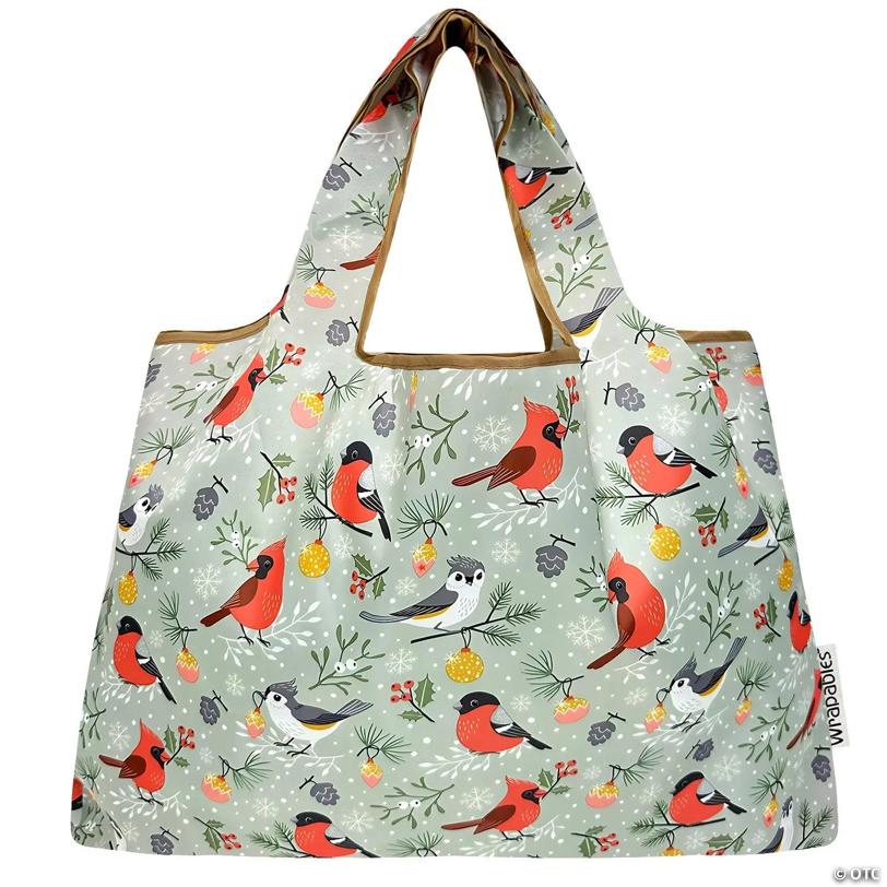 Wrapables Large Nylon Reusable Shopping Bag, Cardinals