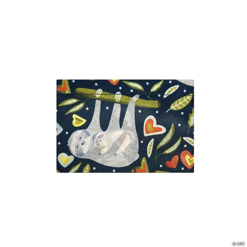 Wrapables Large Nylon Reusable Shopping Bag, Love Sloths