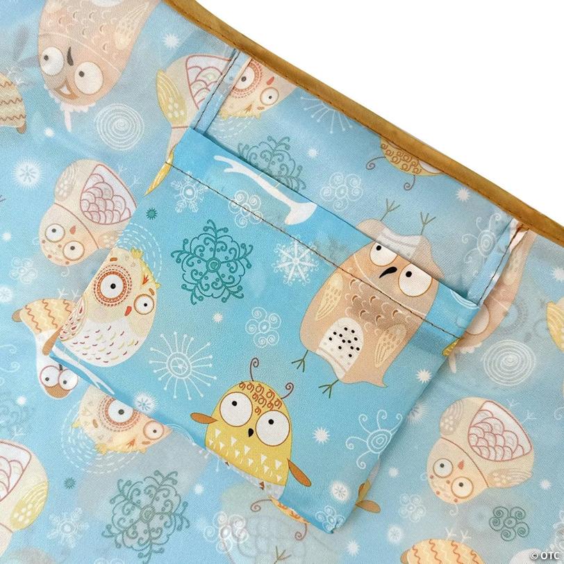 Wrapables Large & Small Nylon Reusable Grocery Bags, Set 2, Silly Owls
