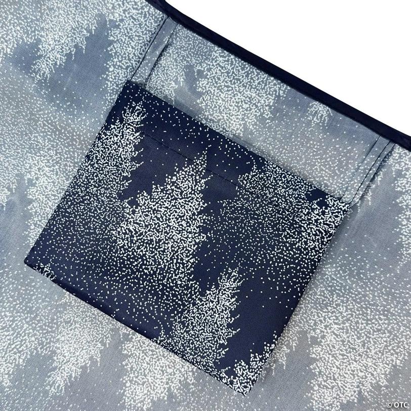 Wrapables Large & Small Nylon Reusable Grocery Bags, Set 2, Winter Wonderland
