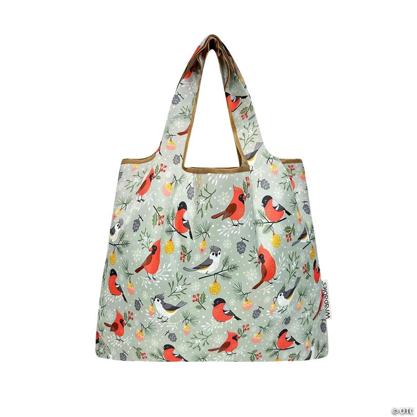 Wrapables Medium Nylon Reusable Shopping Bags (Set of 2), Cardinals