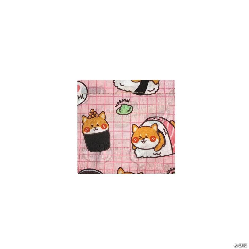 Wrapables Medium Nylon Reusable Shopping Bags (Set of 2), Doggy Sushi