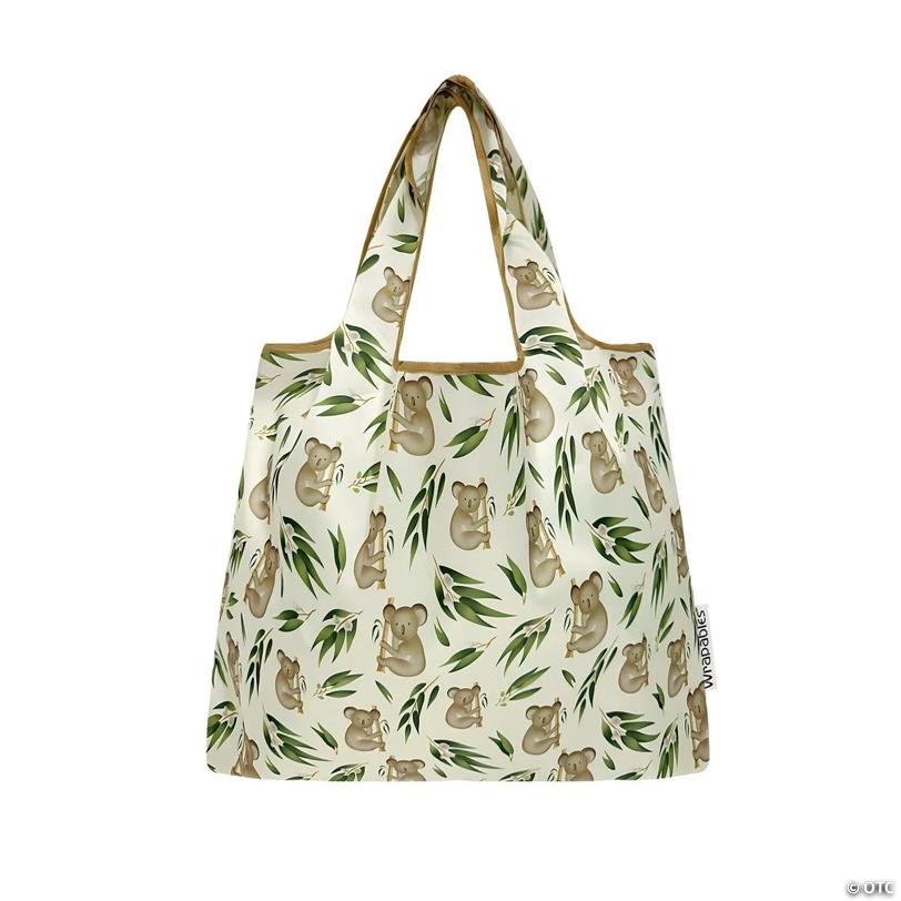 Wrapables Medium Nylon Reusable Shopping Bags (Set of 2), Koalas