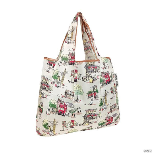 Wrapables Small Foldable Tote Nylon Reusable Grocery Bags, England