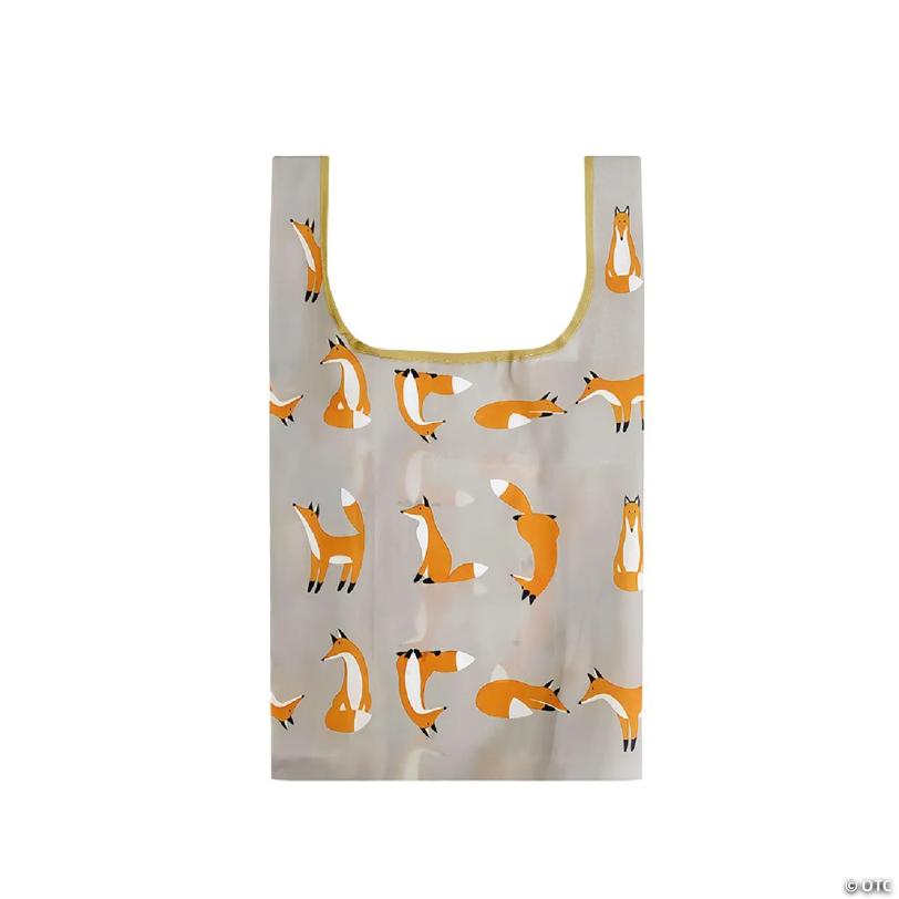 Wrapables Small JoliBag Nylon Reusable Grocery Bag, Foxes 1