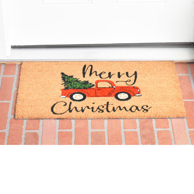 Wynn Non-Slip No Pattern Christmas Doormat