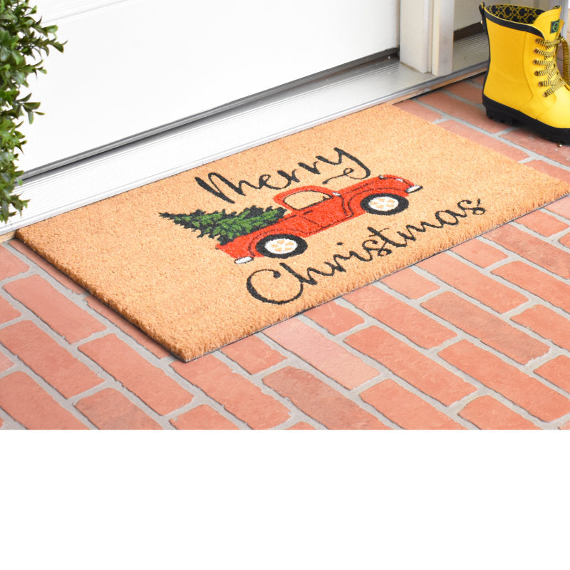 Wynn Non-Slip No Pattern Christmas Doormat