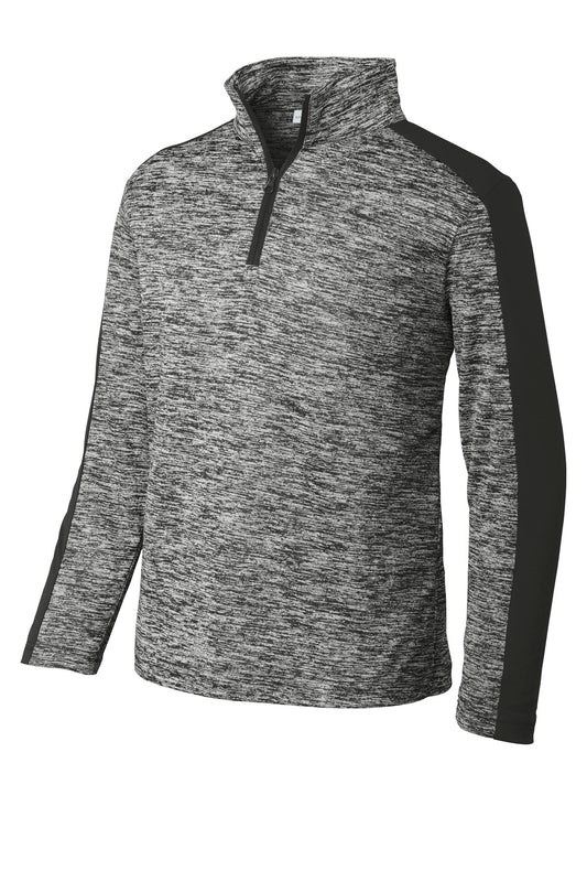 Sport-Tek ® Youth PosiCharge ® Electric Heather Colorblock 1/4-Zip Pullover. YST397
