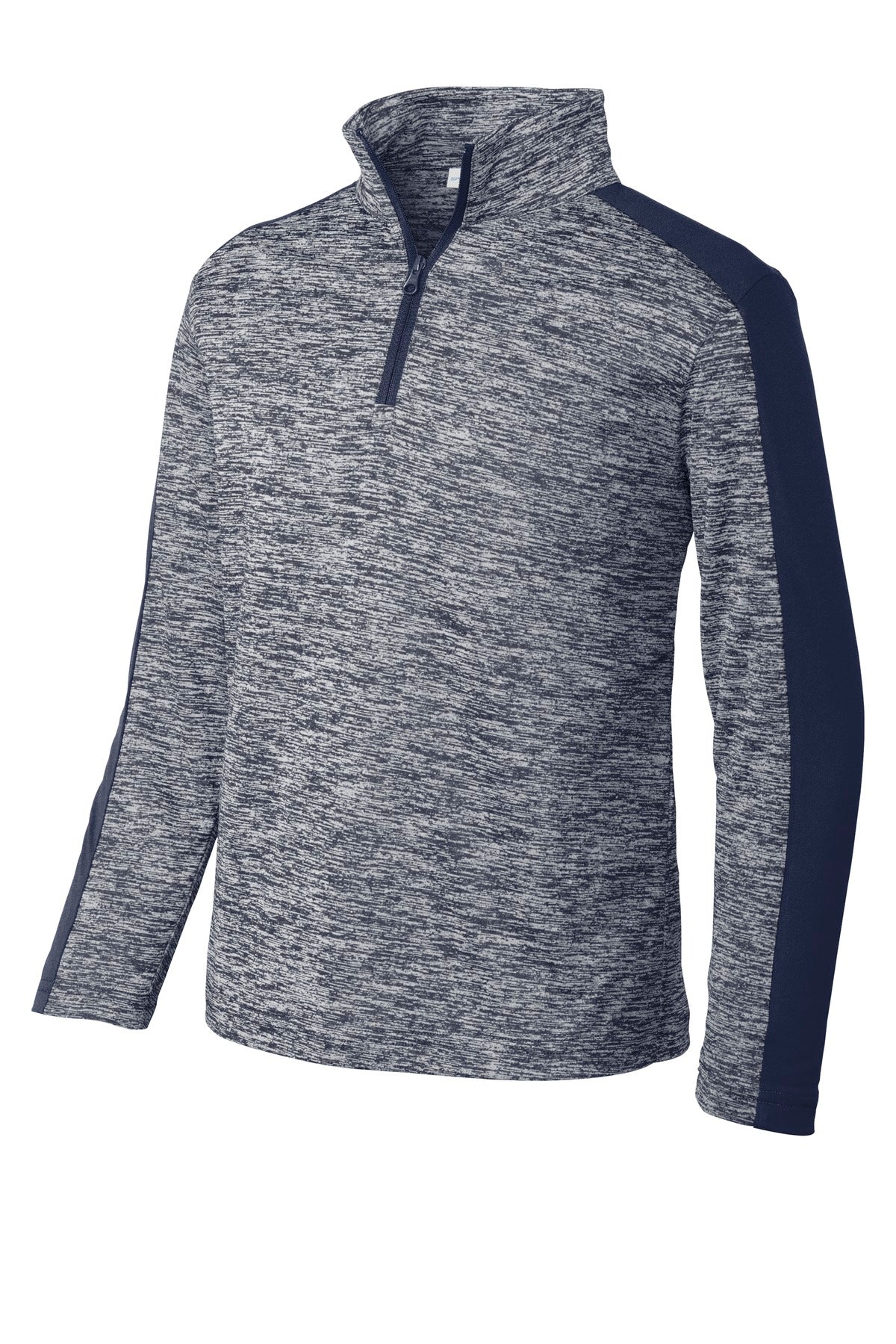 Sport-Tek ® Youth PosiCharge ® Electric Heather Colorblock 1/4-Zip Pullover. YST397