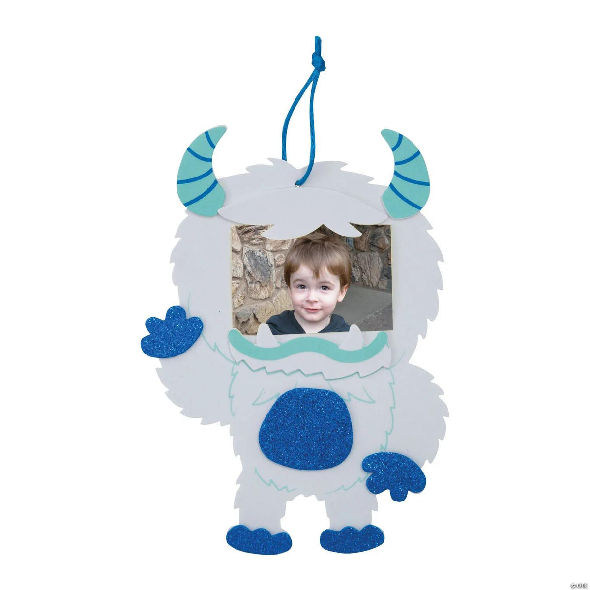 Yeti photo Christmas ornament craft kit that makes 12