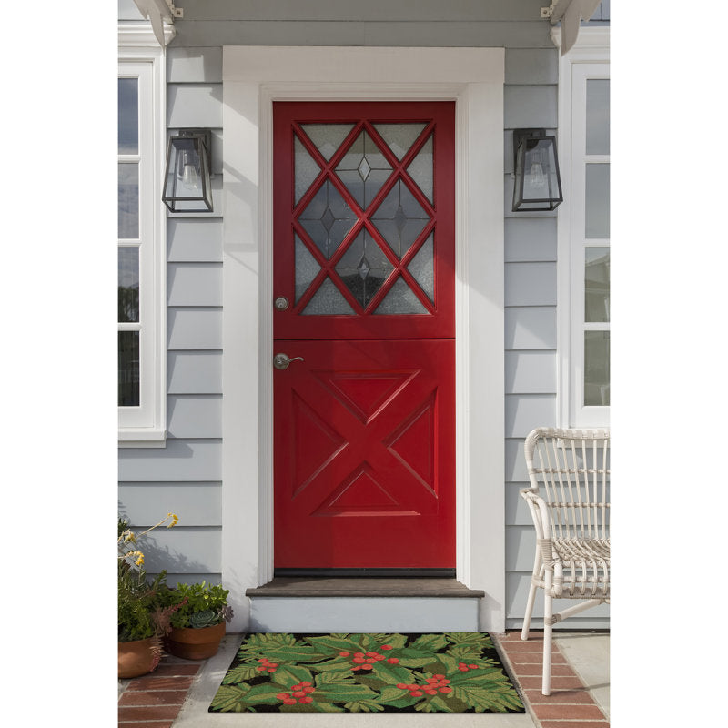 Yusuke Non-Slip Floral Christmas Doormat