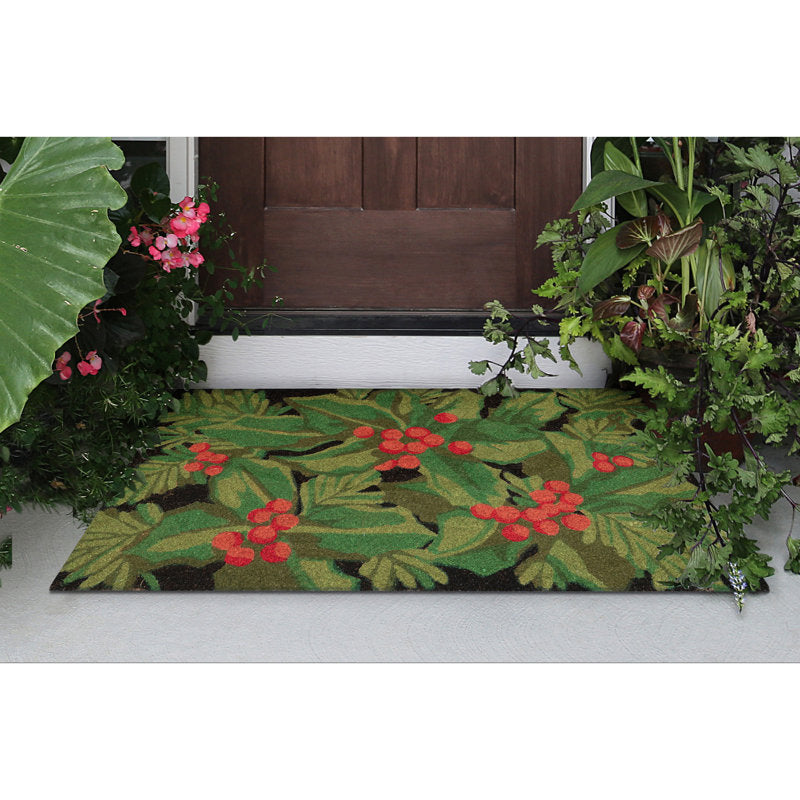 Yusuke Non-Slip Floral Christmas Doormat