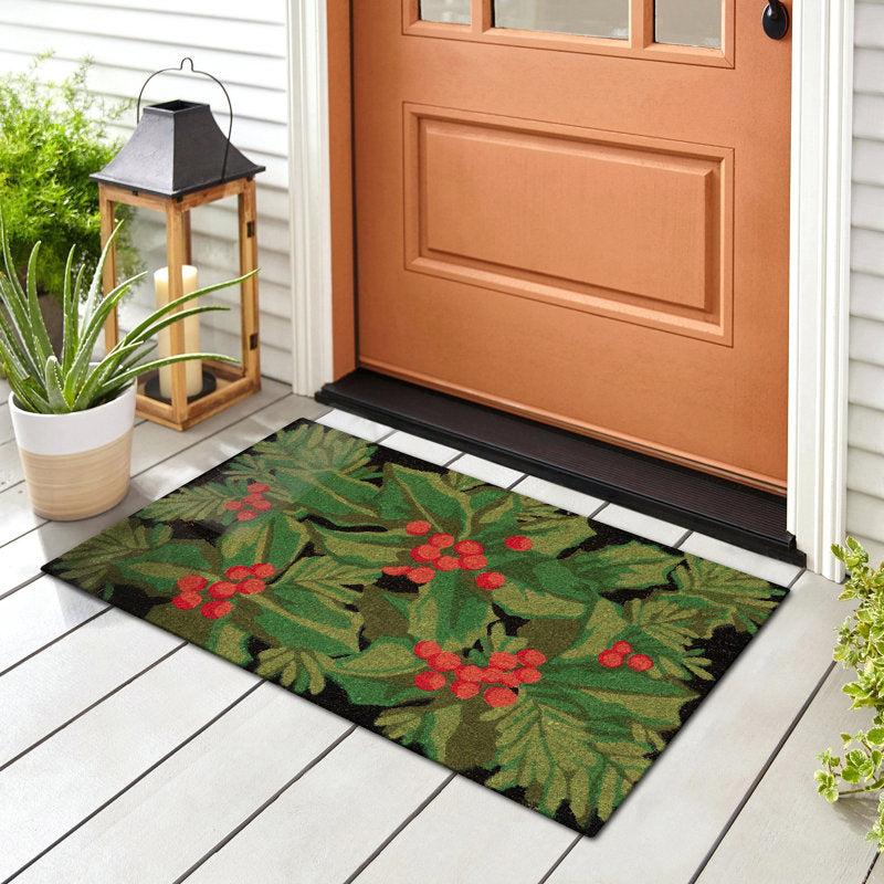 Yusuke Non-Slip Floral Christmas Doormat