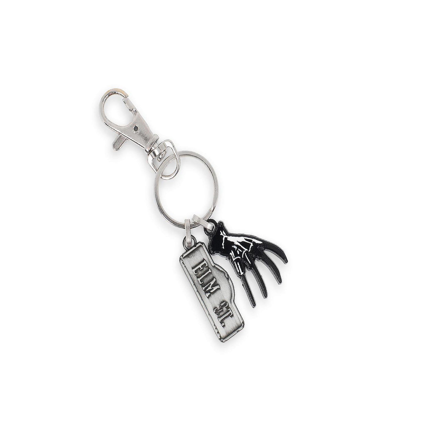 A Nightmare On Elm Street Sign and Freddy Glove Heavy Duty Metal Car Keychain | USA Decoration®