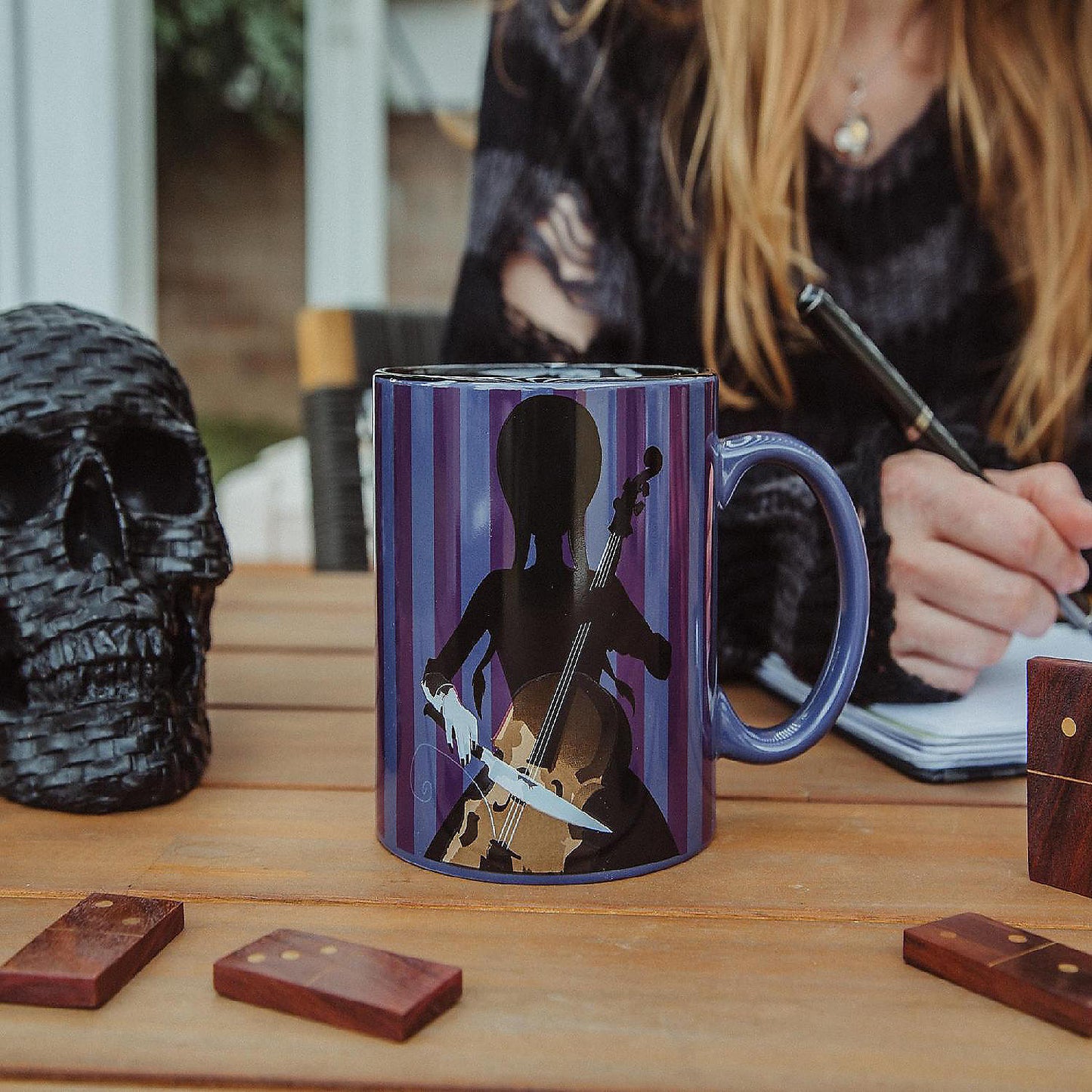 Addams Family Wednesday Cello Silhouette Ceramic Mug Holds 20 Ounces | USA Decoration®