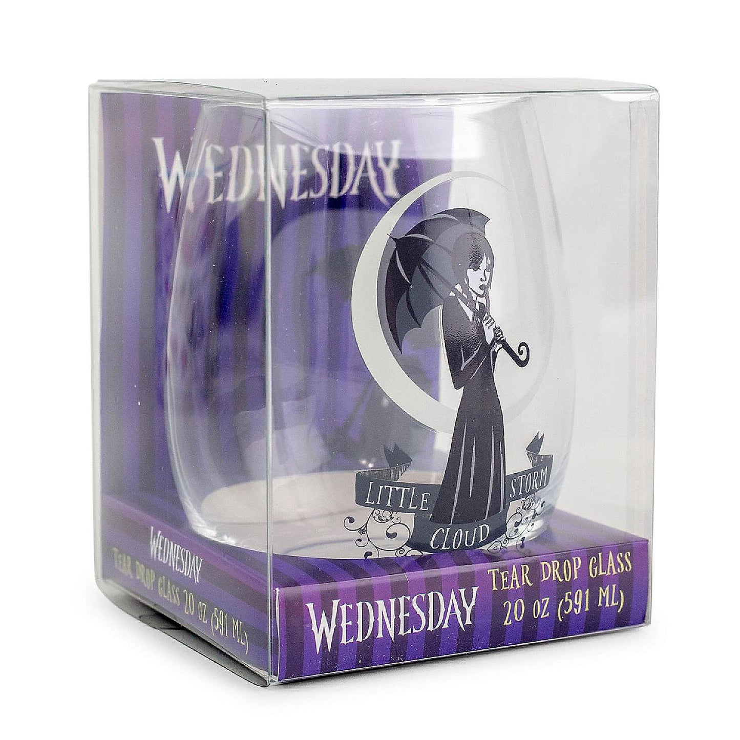 Addams Family Wednesday "Little Storm Cloud" Stemless Wine Glass 20 Ounces | USA Decoration®