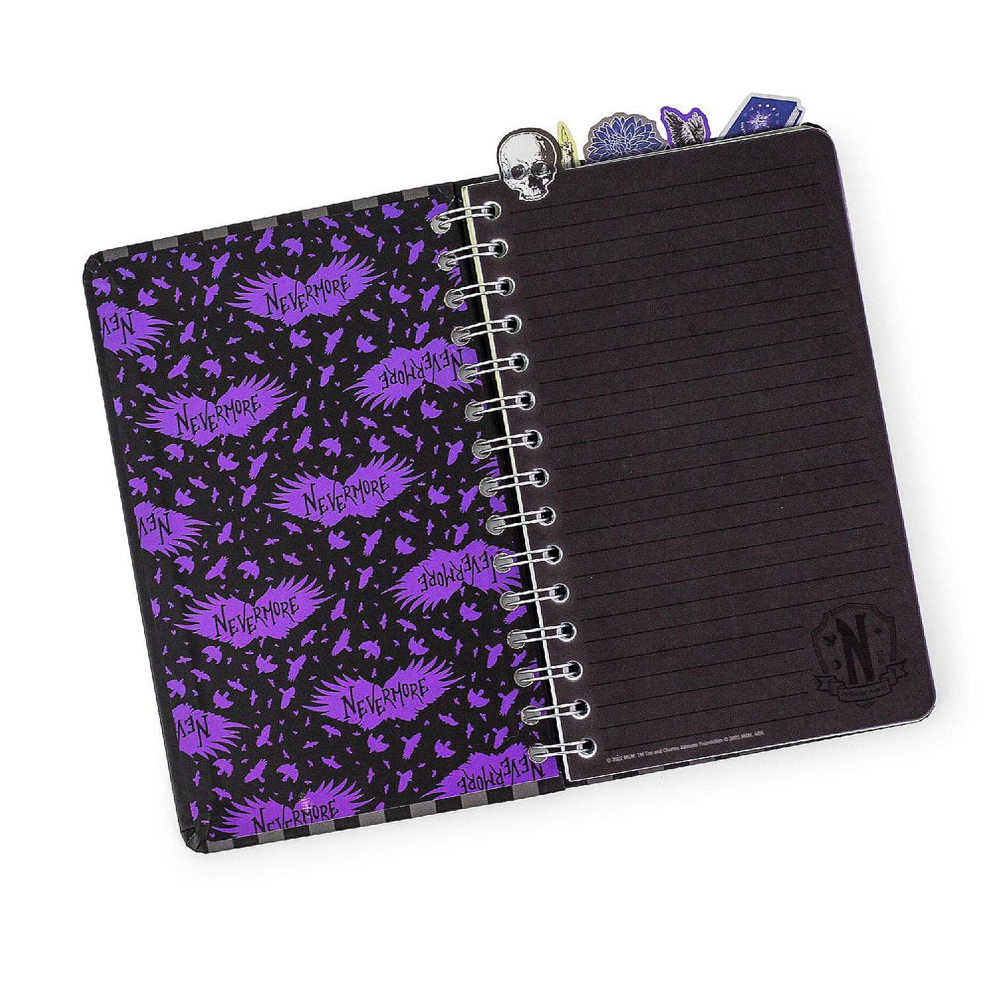 Addams Family Wednesday Nevermore Academy 5-Tab Spiral Notebook With 75 Sheets | USA Decoration®