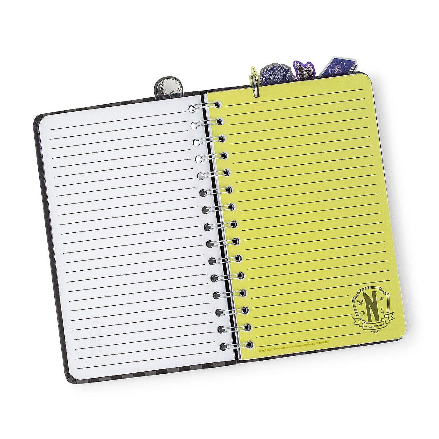 Addams Family Wednesday Nevermore Academy 5-Tab Spiral Notebook With 75 Sheets | USA Decoration®