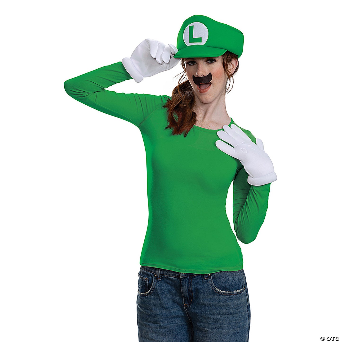 Adults Classic Elevated Super Mario Bros™ Luigi Costume Accessory Kit | USA Decoration®