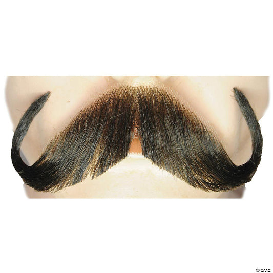 Adults Handlebar Human Hair Blend Mustache