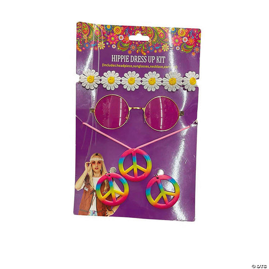Adults Hippie Costume Accessory Kit - 4 Pc. | USA Decoration®