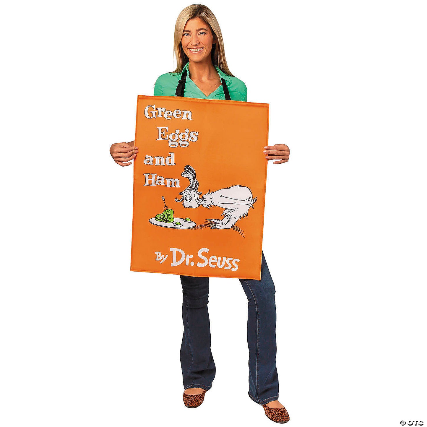 Adults QUIK CHANGE™ Dr. Seuss™ Green Eggs and Ham Book Cover Costume - One Size | USA Decoration®
