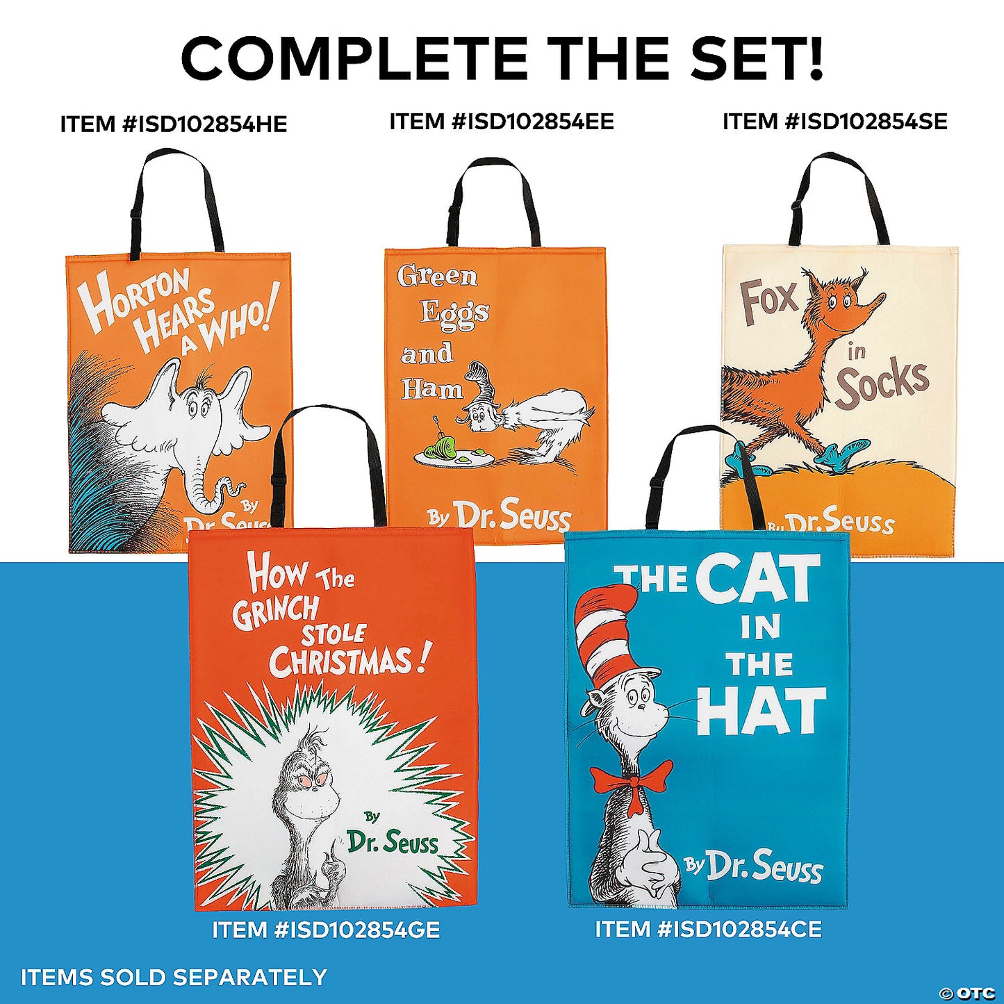 Adults QUIK CHANGE™ Dr. Seuss™ One fish, two fish, red fish, blue fish Book Cover Costume -One Size | USA Decoration®