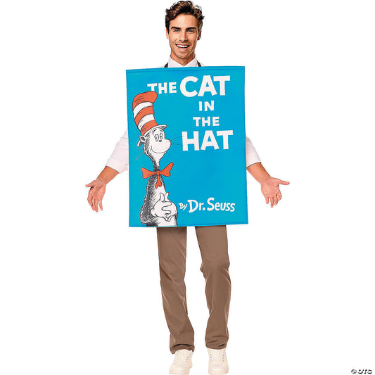 Adults QUIK CHANGE™ Dr. Seuss™ The Cat in the Hat™ Book Cover Costume - One Size | USA Decoration®