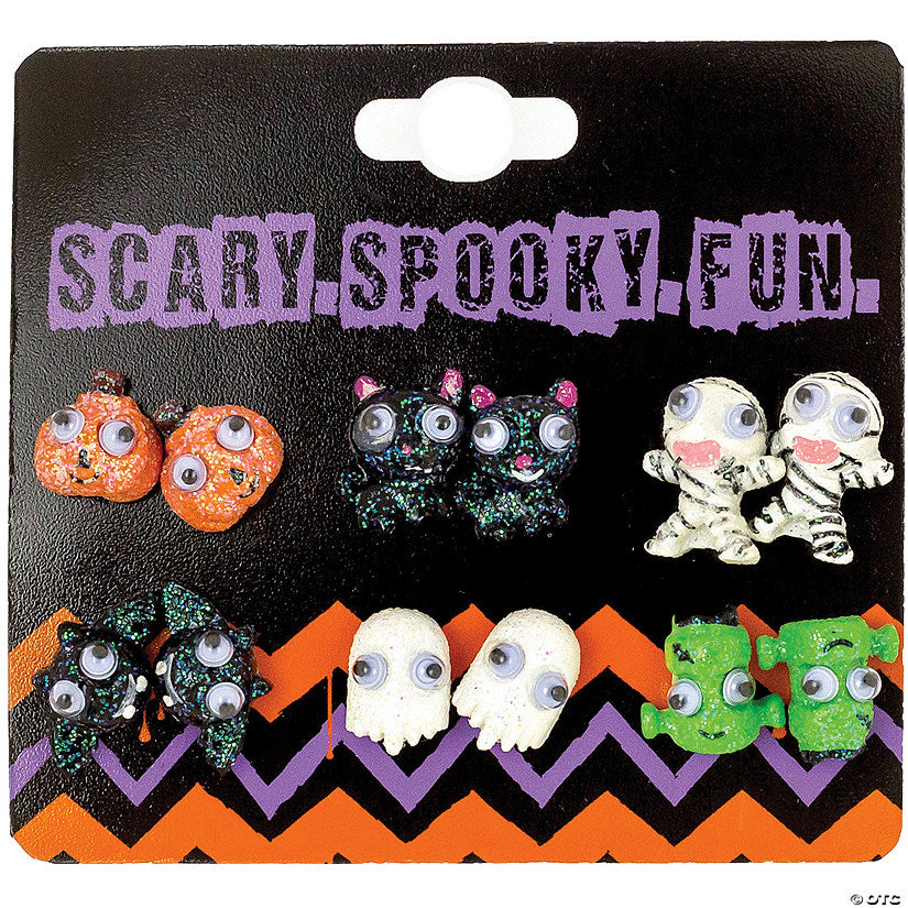 6 Pair: Googly Eye Earrings | USA Decoration®