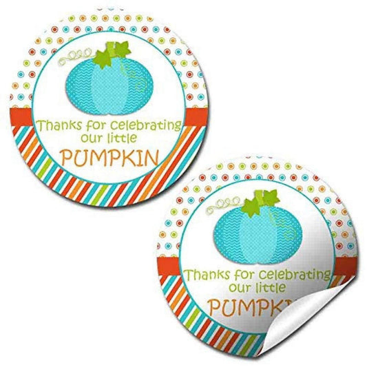 AmandaCreation Blue Pumpkin Envelope Seals 40pc. | USA Decoration®