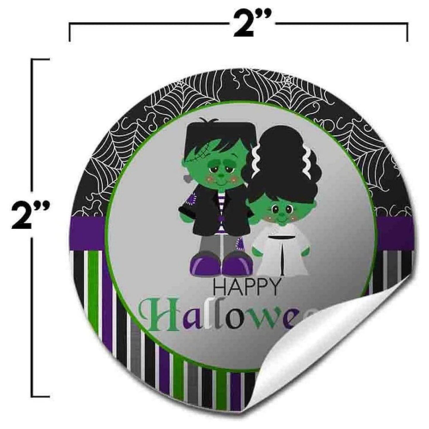 AmandaCreation Frankenstein and Bride Envelope Seals 40pc. | USA Decoration®