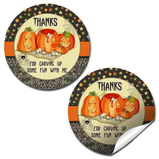 AmandaCreation Pumpkin Carving Envelope Seals 40pc. | USA Decoration®