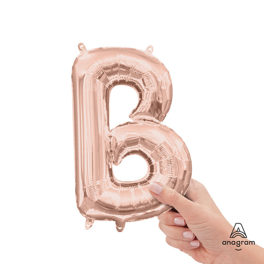 16 inch LETTER B - ANAGRAM - ROSE GOLD (AIR-FILL ONLY) | USA Decoration®