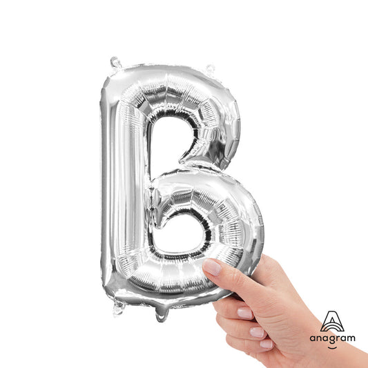 16 inch LETTER B - ANAGRAM - SILVER (AIR-FILL ONLY) | USA Decoration®