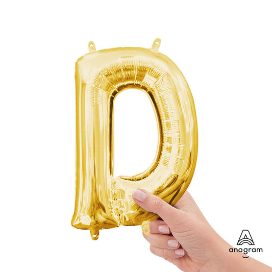 16 inch LETTER D - ANAGRAM - GOLD (AIR-FILL ONLY) | USA Decoration®