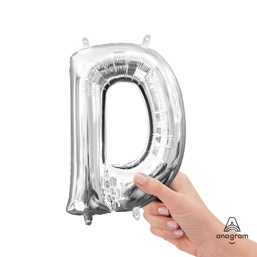 16 inch LETTER D - ANAGRAM - SILVER (AIR-FILL ONLY) | USA Decoration®