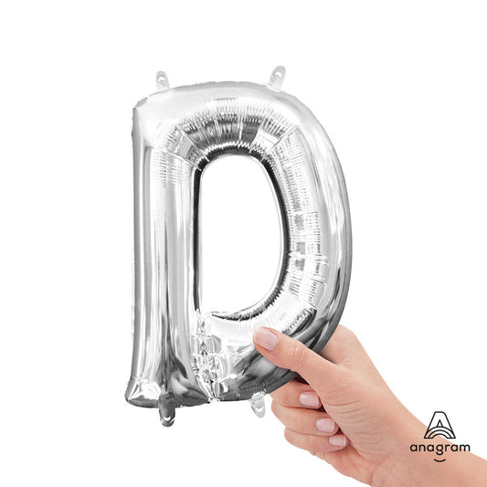 16 inch LETTER D - ANAGRAM - SILVER (AIR-FILL ONLY) | USA Decoration®