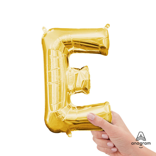 16 inch LETTER E - ANAGRAM - GOLD (AIR-FILL ONLY) | USA Decoration®