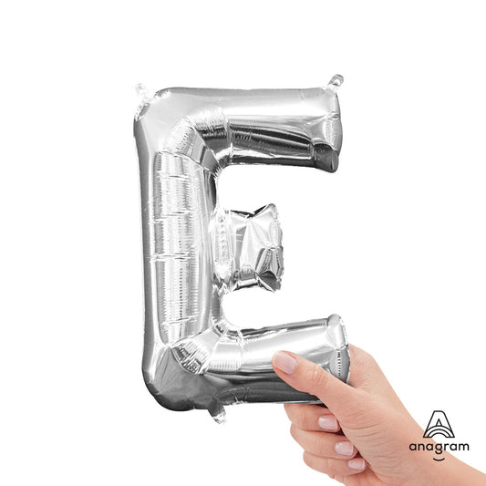 16 inch LETTER E - ANAGRAM - SILVER (AIR-FILL ONLY) | USA Decoration®