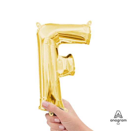 16 inch LETTER F - ANAGRAM - GOLD (AIR-FILL ONLY) | USA Decoration®