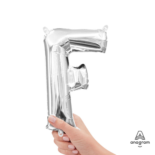 16 inch LETTER F - ANAGRAM - SILVER (AIR-FILL ONLY) | USA Decoration®