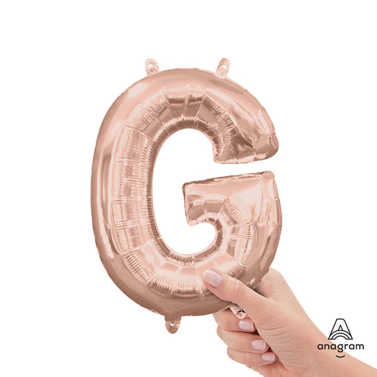 16 inch LETTER G - ANAGRAM - ROSE GOLD (AIR-FILL ONLY) | USA Decoration®