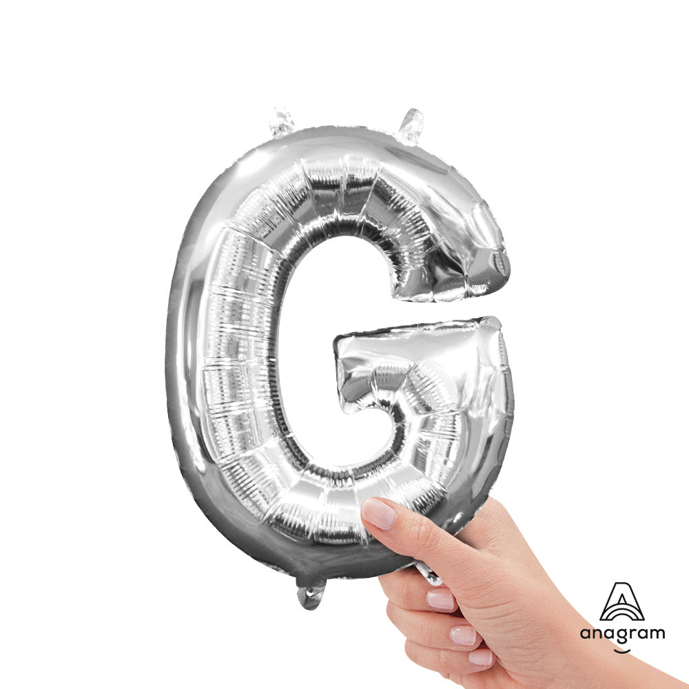 16 inch LETTER G - ANAGRAM - SILVER (AIR-FILL ONLY) | USA Decoration®