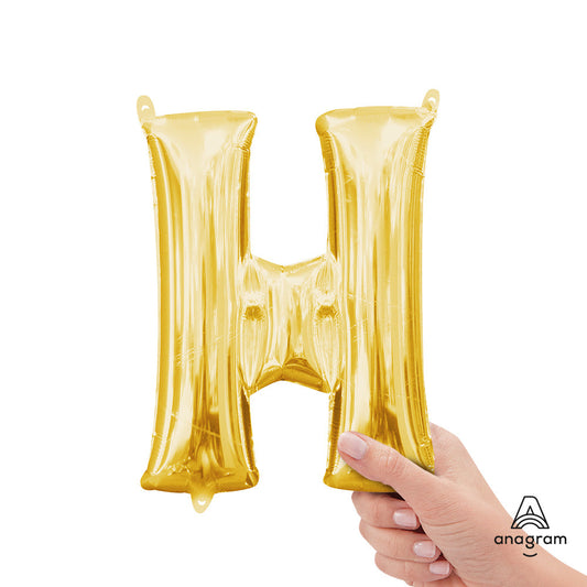 16 inch LETTER H - ANAGRAM - GOLD (AIR-FILL ONLY) | USA Decoration®