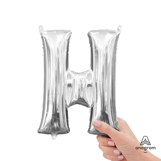 16 inch LETTER H - ANAGRAM - SILVER (AIR-FILL ONLY) | USA Decoration®