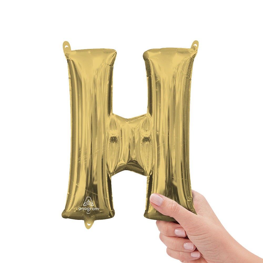 16 inch LETTER H - ANAGRAM - WHITE GOLD (AIR-FILL ONLY) | USA Decoration®