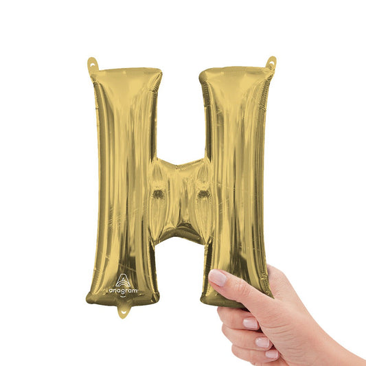 16 inch LETTER H - ANAGRAM - WHITE GOLD (AIR-FILL ONLY) | USA Decoration®