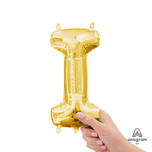 16 inch LETTER I - ANAGRAM - GOLD (AIR-FILL ONLY) | USA Decoration®